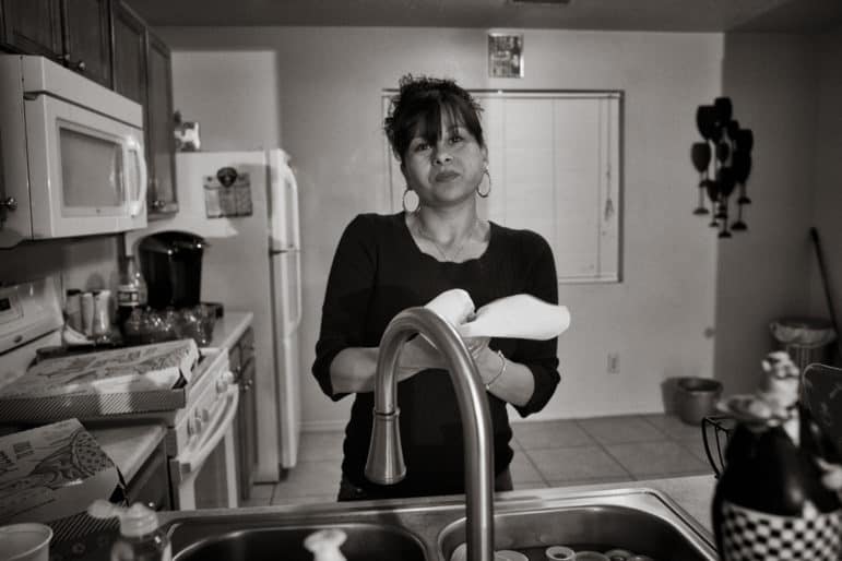 Frankie Duran in her kitchen.