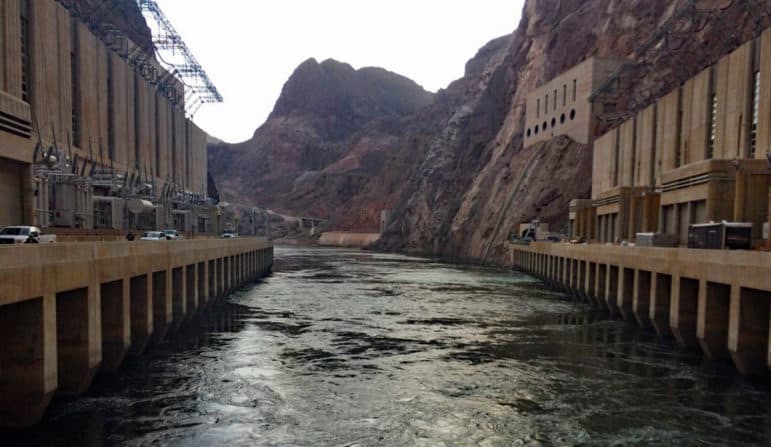 The Colorado River at the Hoover Dam